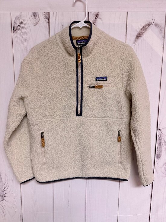 Patagonia Tops - Patagonia Women’s Retro Pile Marsupial Pullover Small Pelican GUC